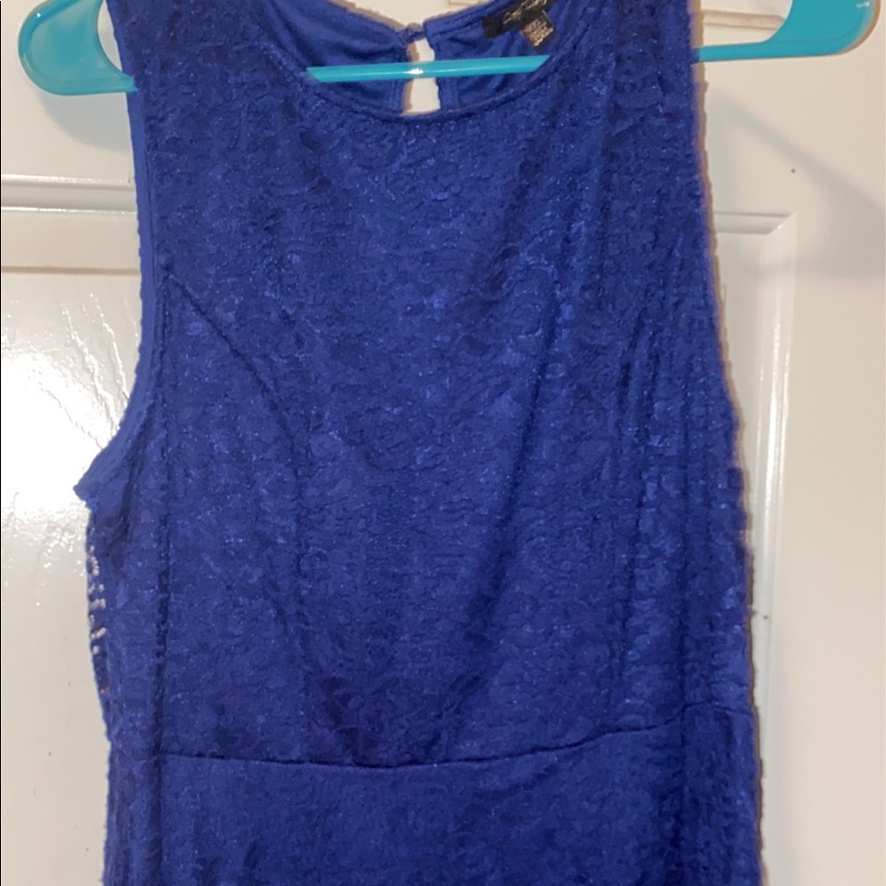Blue lace dress